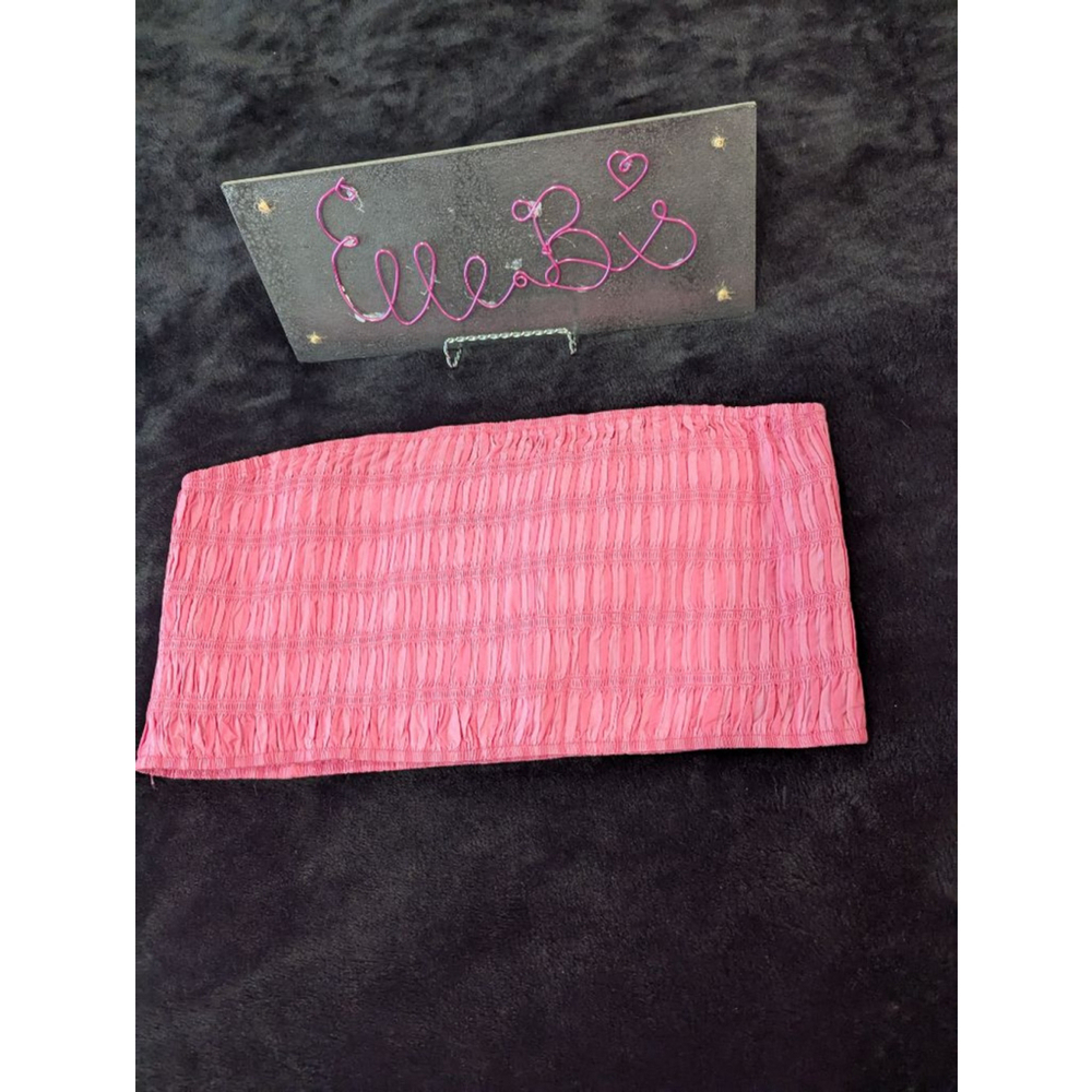 NWOT A New Day Pink Stripe Strapless Top M